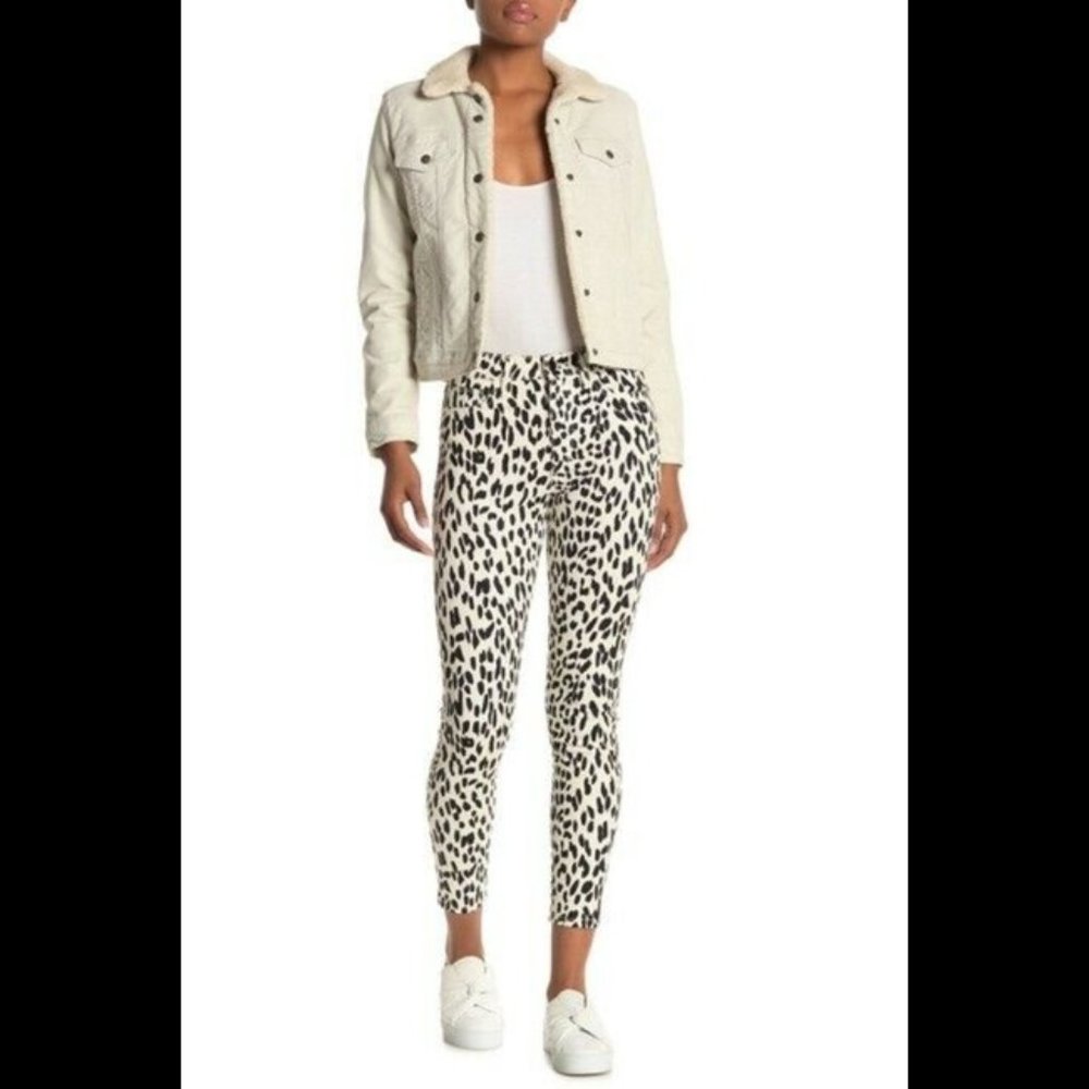 Joe's Jeans leopard/animal print skinny leg high-rise, sz 28